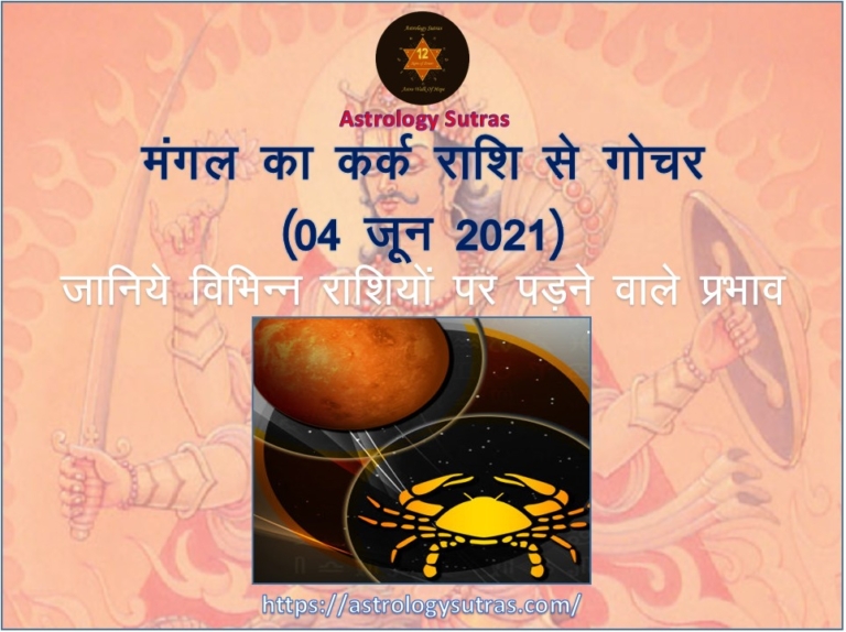 मंगल का कर्क राशि से गोचरमंगल का कर्क राशि से गोचर