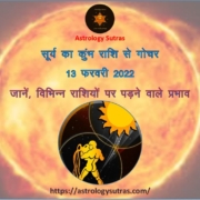 सूर्य का कुंभ राशि से गोचर 13 फरवरी 2022 जानिए विभिन्न राशियों पर पड़ने वाले प्रभाव