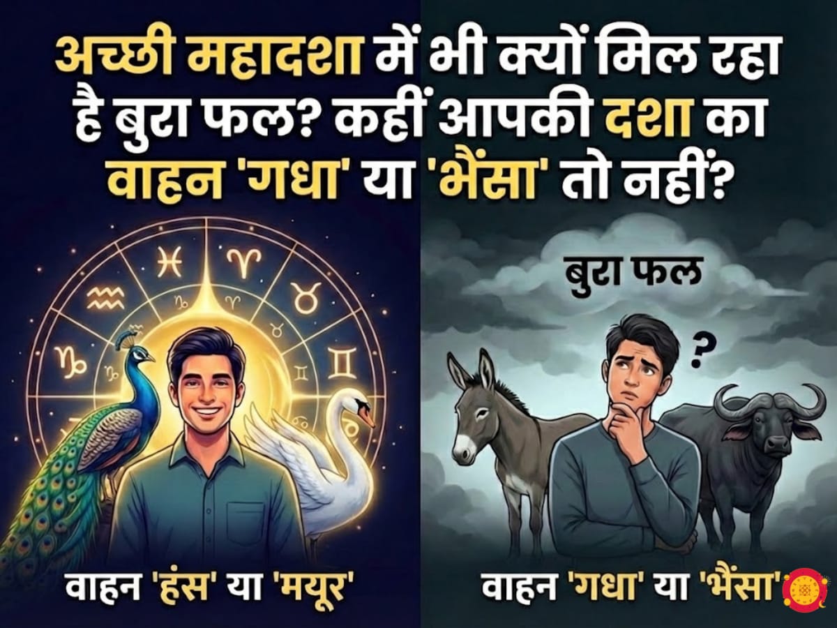 अच्छी महादशा में भी बुरा फल क्यों मिलता है, दशा का वाहन गधा या भैंसा ज्योतिष रहस्य