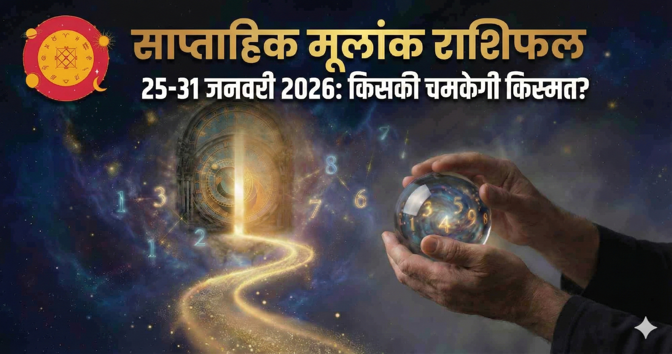साप्ताहिक मूलांक राशिफल 25-31 जनवरी 2026: इन मूलांक वालों की रातों-रात चमकेगी किस्मत!