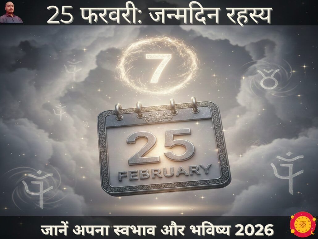 25 फरवरी को जन्मे लोगों का स्वभाव और भविष्य 2026 - 25 Feb Birthday Astrology Moolank 7