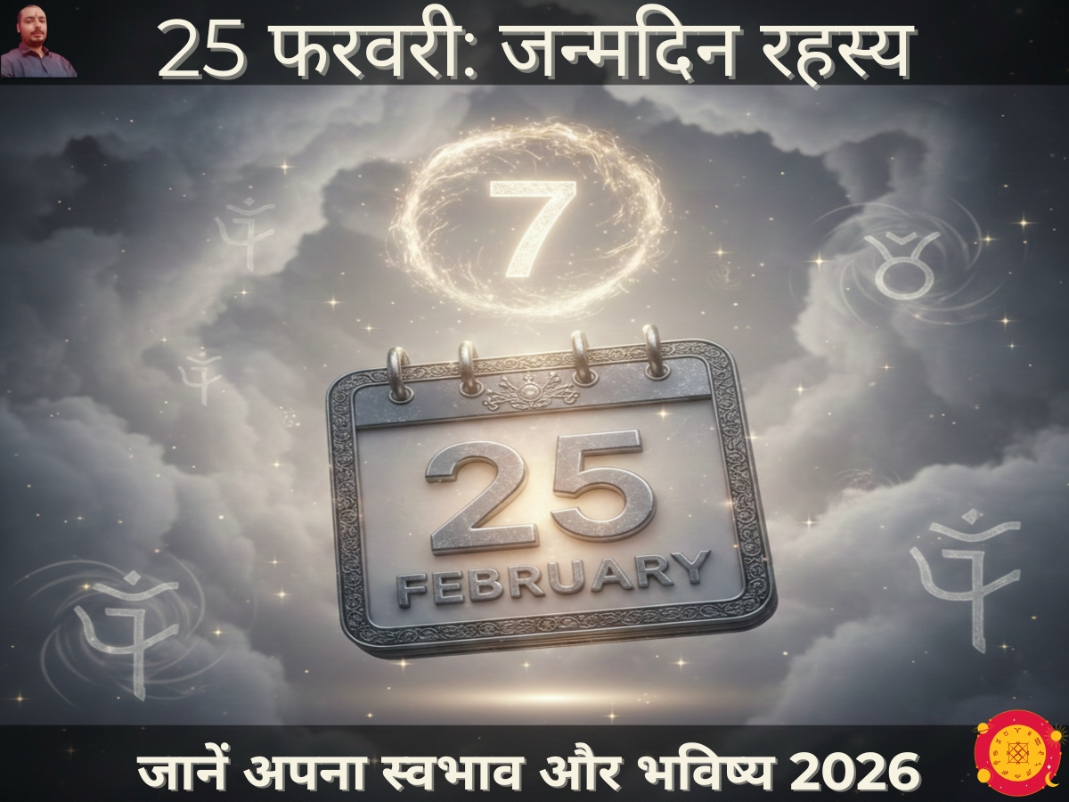 25 फरवरी को जन्मे लोगों का स्वभाव और भविष्य 2026 - 25 Feb Birthday Astrology Moolank 7