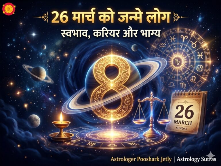 26 मार्च को जन्मे लोगों का भविष्य और स्वभाव: जानें मूलांक 8 और ‘शनि देव’ का आपके जीवन पर प्रभाव