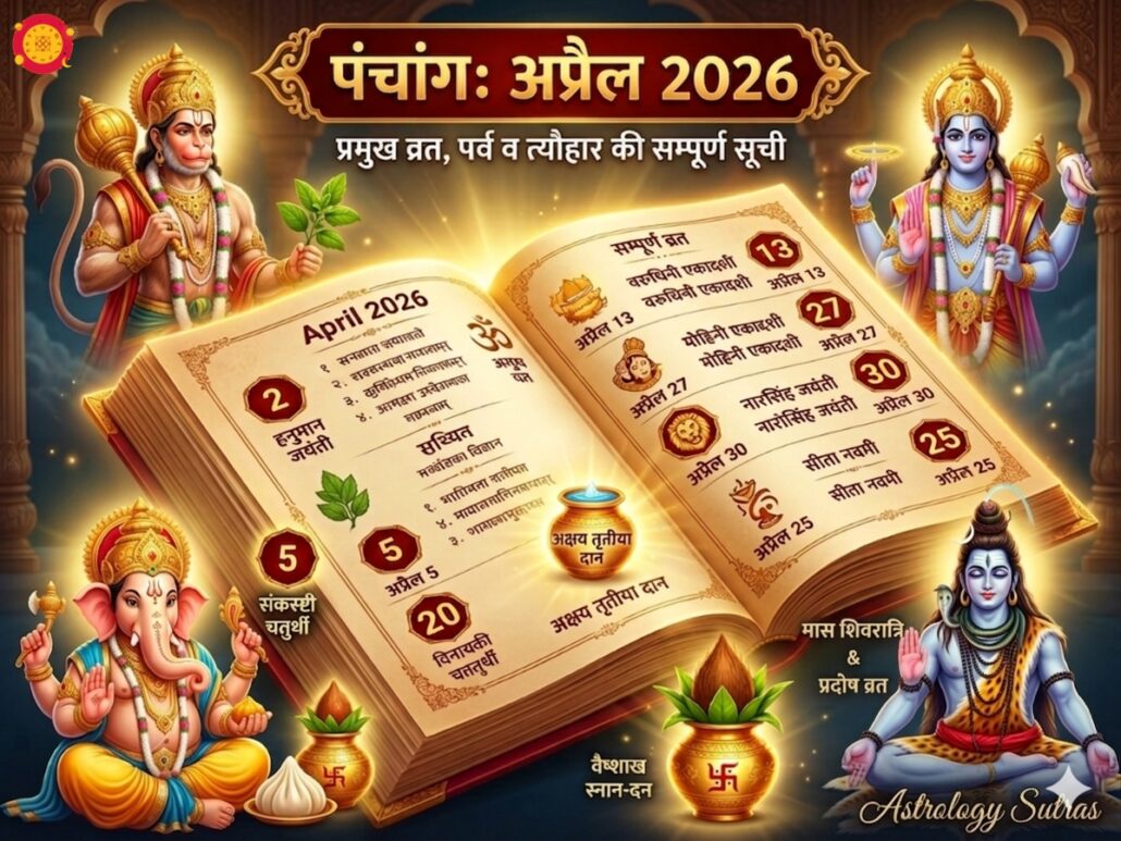 अप्रैल 2026 के प्रमुख व्रत और त्यौहार - Astrology Sutras
