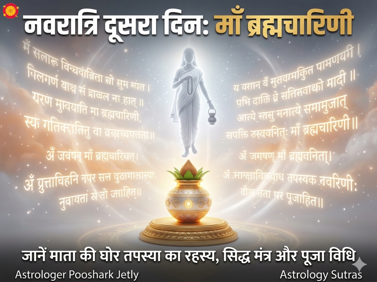 नवरात्रि दूसरा दिन माँ ब्रह्मचारिणी पूजा विधि तपस्या रहस्य सिद्ध मंत्र
