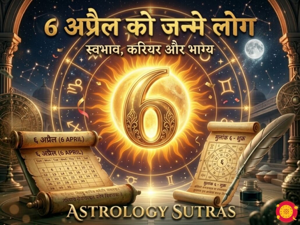 6 अप्रैल जन्मदिन व्यक्तित्व मूलांक 6 शुक्र ग्रह ज्योतिष सूत्र Astrology Sutras
