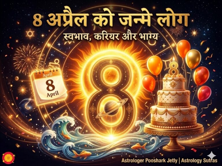 8 अप्रैल जन्मदिन व्यक्तित्व: मूलांक 8 (शनि) वाले होते हैं कर्मठ, जानें अपना भविष्य