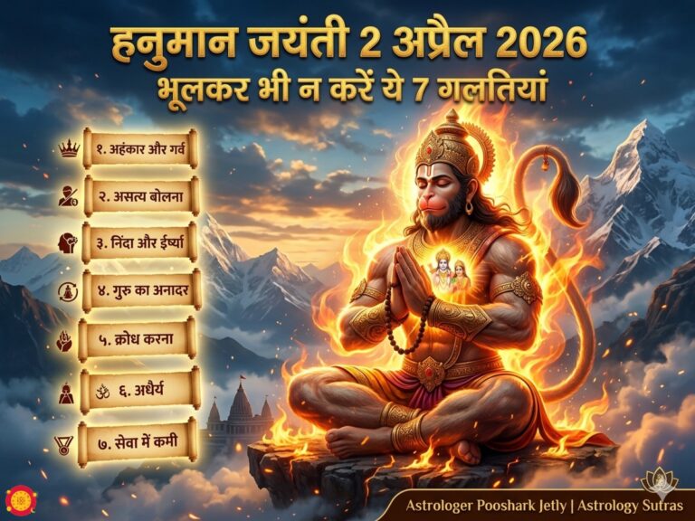 हनुमान जयंती 2026: 2 अप्रैल को जन्मोत्सव पर भूलकर भी न करें ये 7 गलतियां, वरना रुष्ट हो सकते हैं ‘संकटमोचन’
