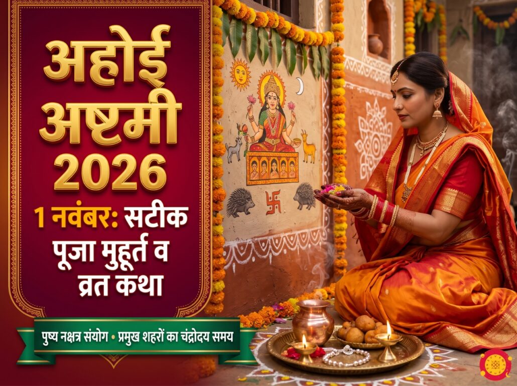 अहोई अष्टमी 2026: 1 नवंबर पूजा मुहूर्त, दो रानियों की व्रत कथा और चंद्रोदय Astrology Sutras