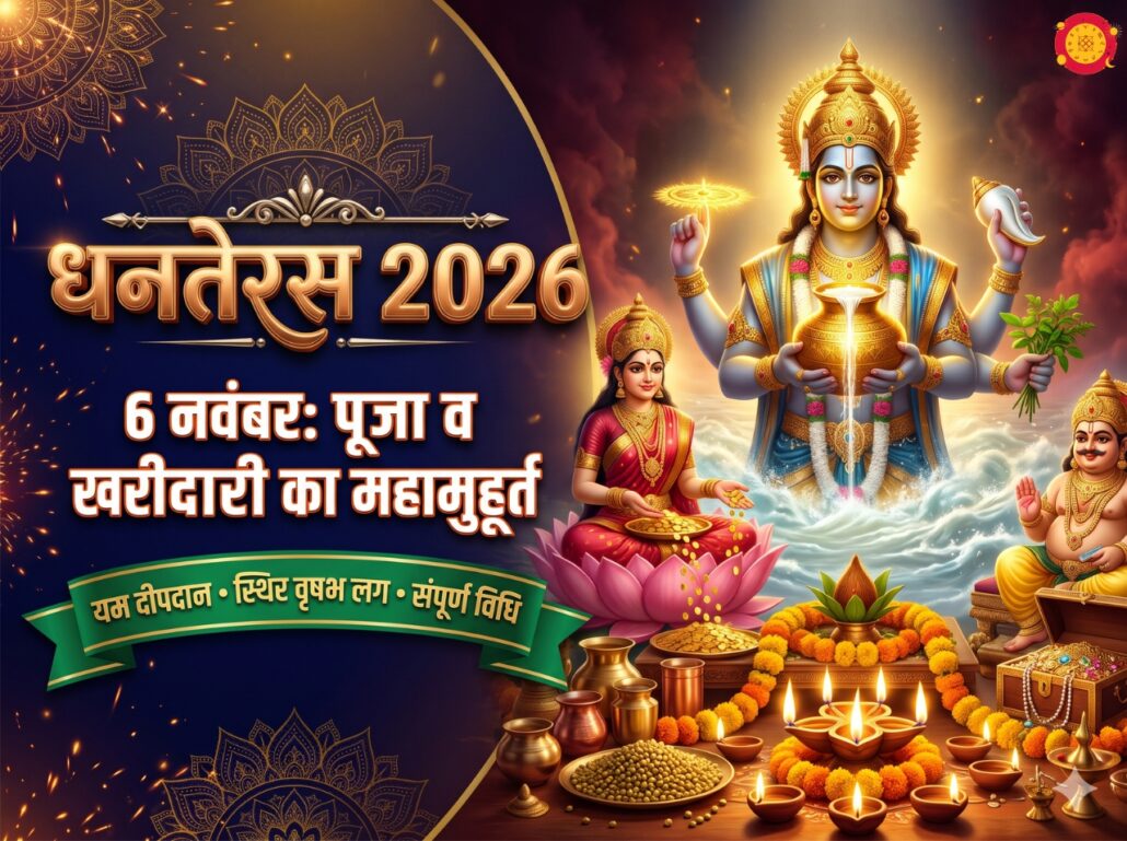 धनतेरस 2026: 6 नवंबर पूजा मुहूर्त, खरीदारी समय और यम दीपदान Astrology Sutras